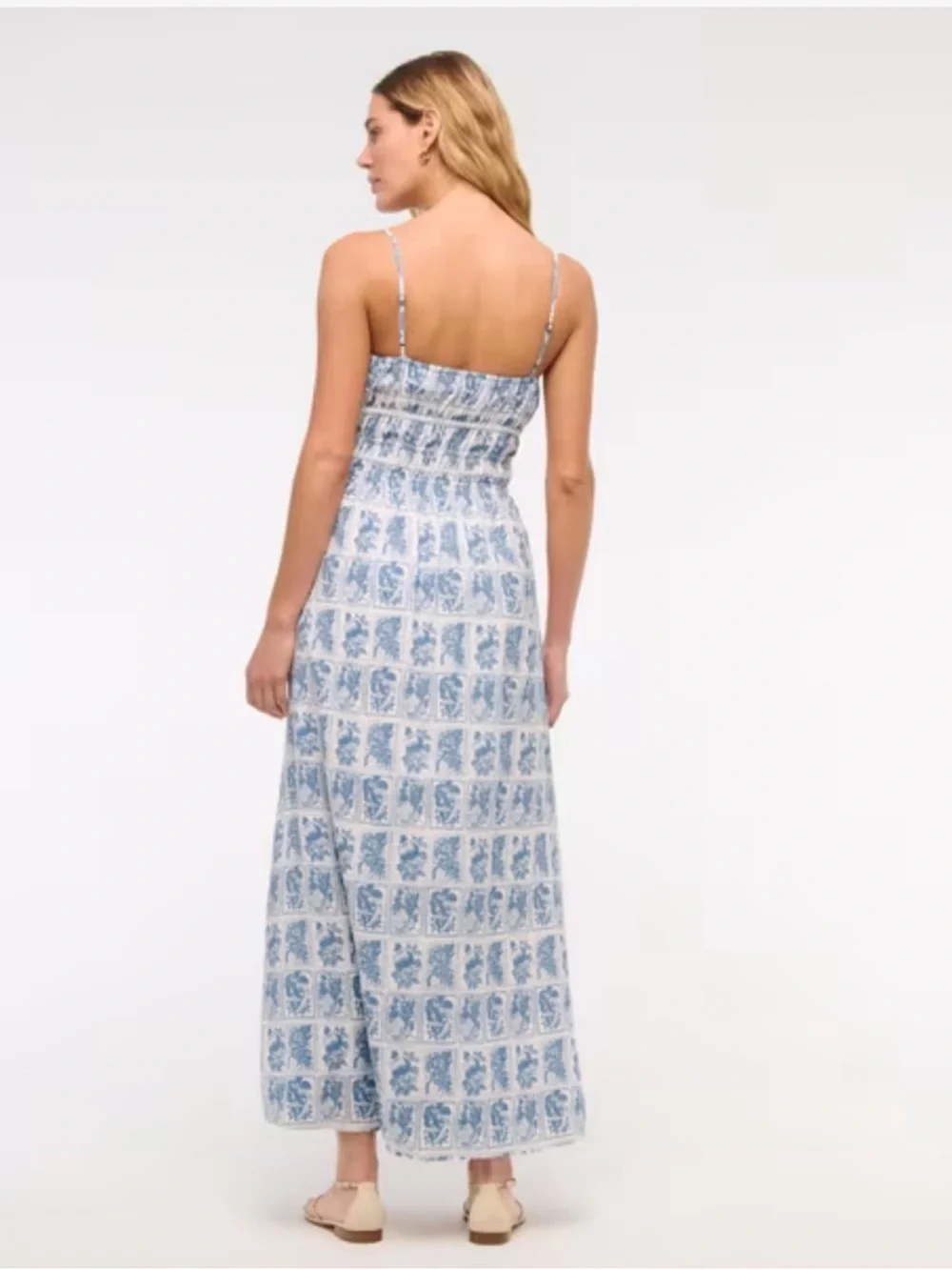 Abercrombie & Fitch Blue and White Maxi Dress